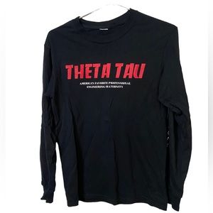 Theta Tau Engineering Fraternity Rush Black Long Sleeve Men’s S T-Shirt
